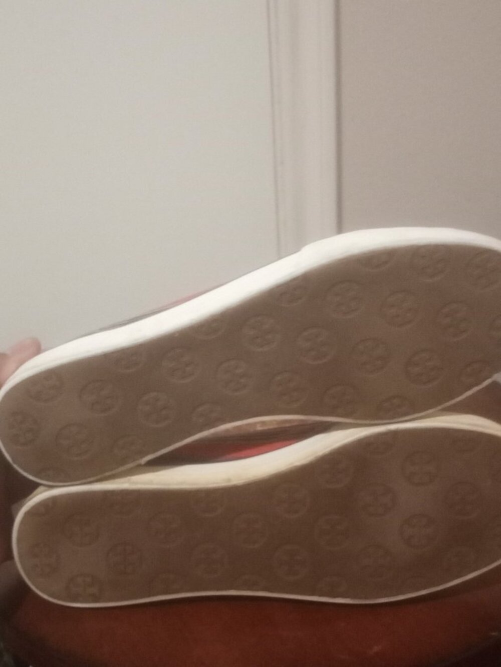 Tory Burch Raymond Striped Canvas Flat Comfort Shoes Women's 8M - Picture 3 of 12